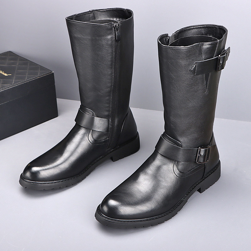 Men'S Shoes Zipper - England style men fashion cosplay stage