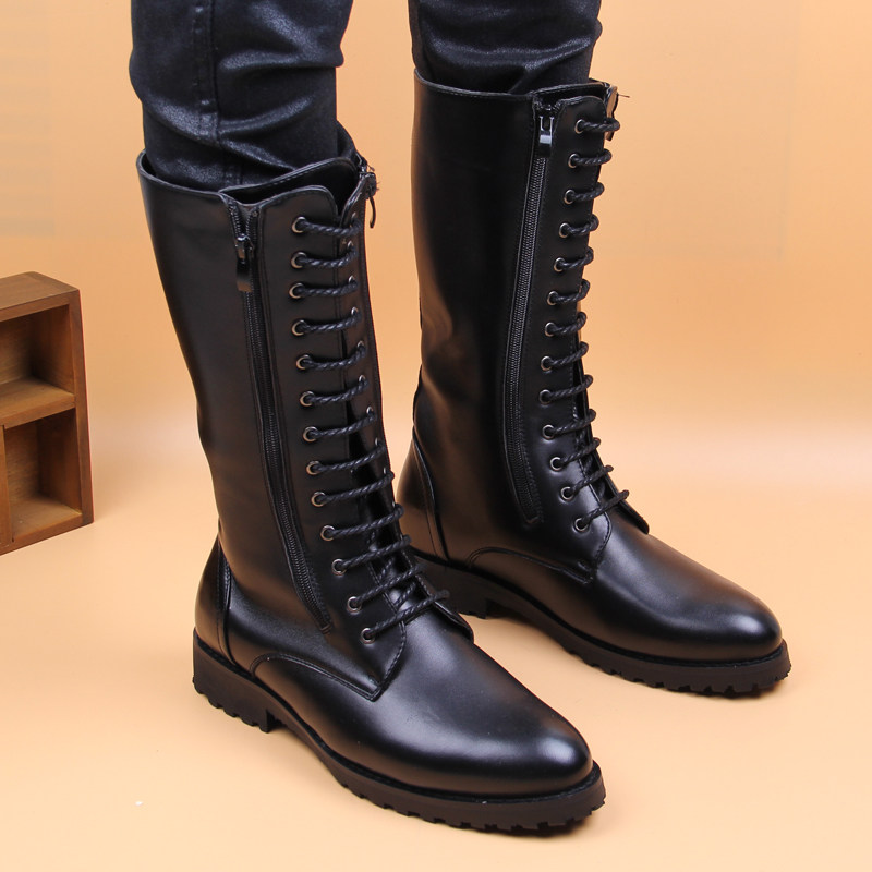 Men'S Shoes Zipper - men's luxury fashion high boots stage