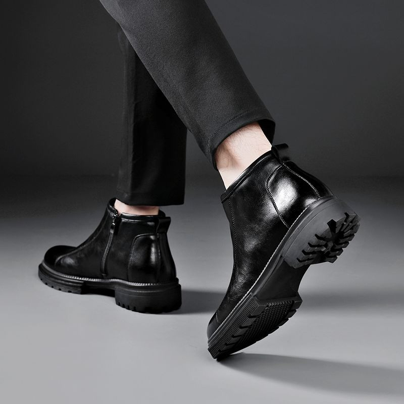 Men'S Shoes Zipper - New 2026 Men Leather Slip On