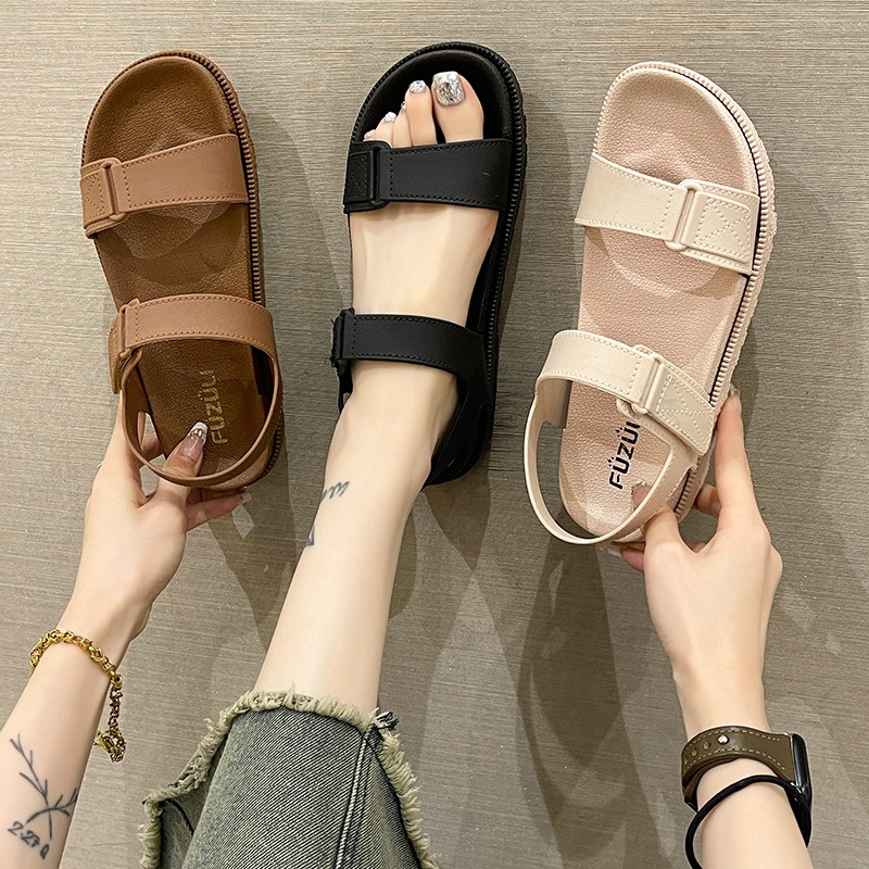 Summer Women's Sandals - Korea - Velcro Strap Sandal 评论和价格