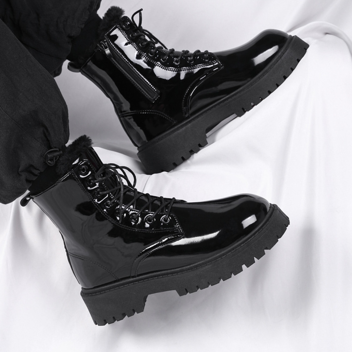 Men's warm plush high-top boot - Men Shoes 2026 评论和价格