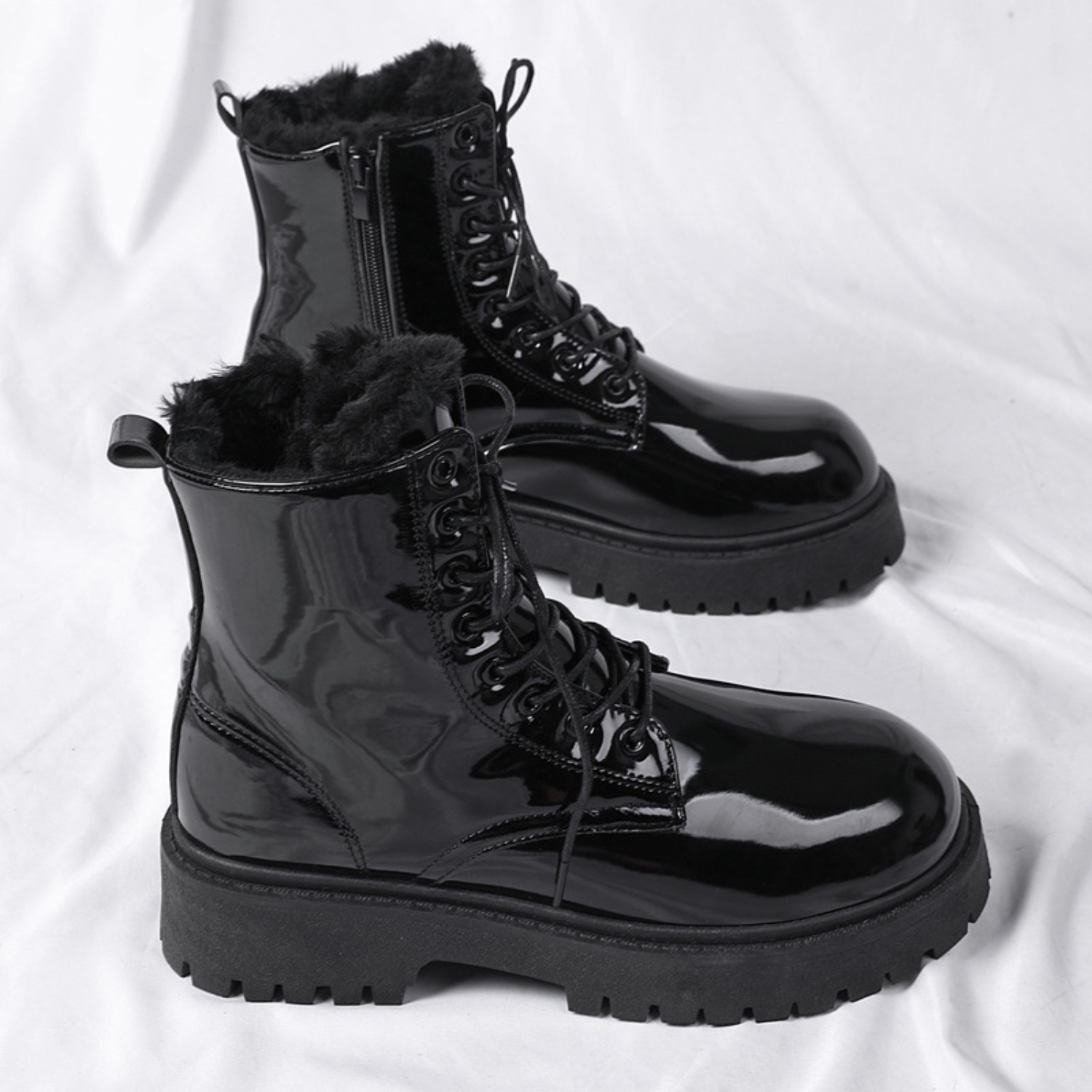 Men's warm plush high-top boot - Men Shoes 2026 评论和价格