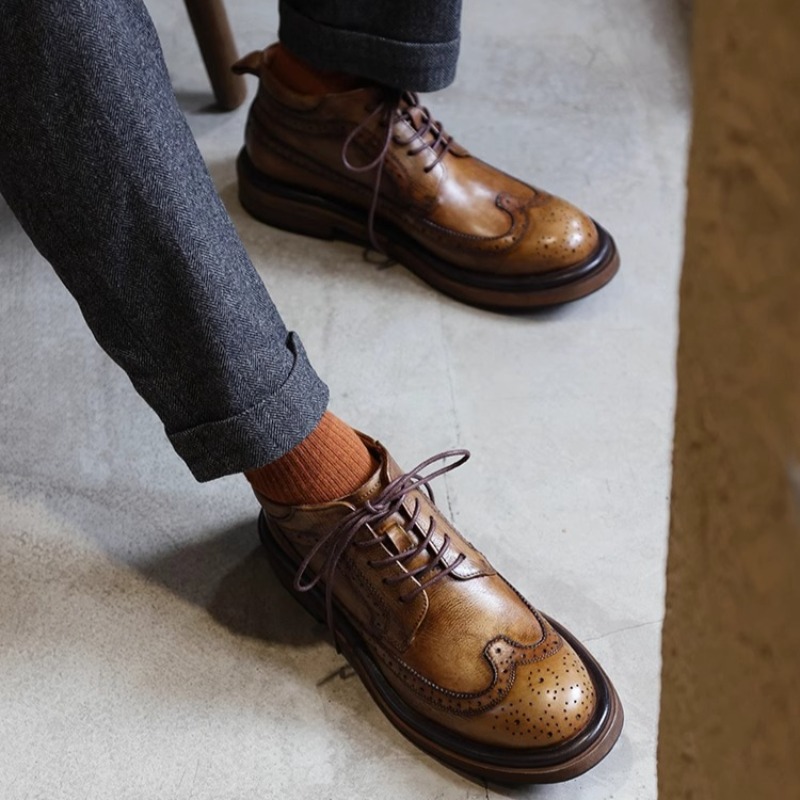 British Brogue Carved High Top - Men'S Shoes Brogues 评论和价格