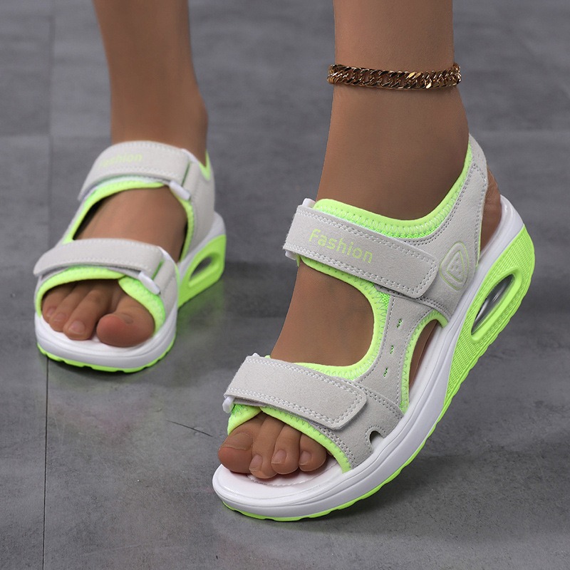 Women's Orthopedic Air Cushion - Velcro Strap Sandal 评论和价格