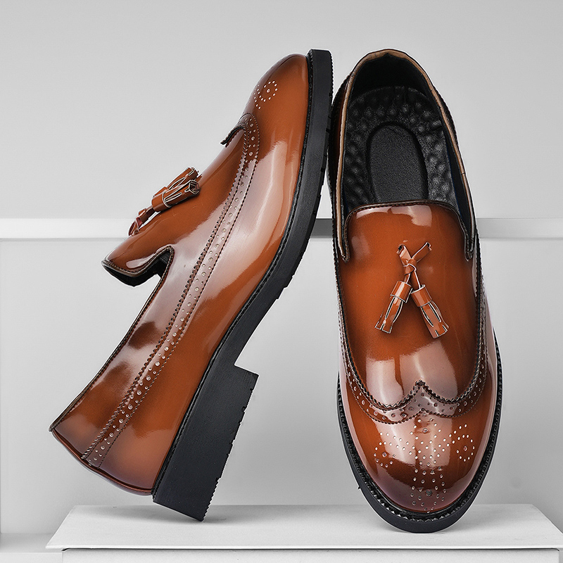 Men Patent Leather Carving Bro - Men'S Shoes Brogues 评论和价格