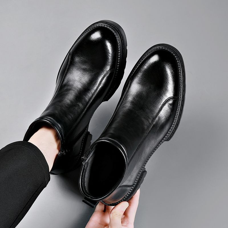 New 2026 Men Leather Slip On B - Men'S Shoes Zipper 评论和价格