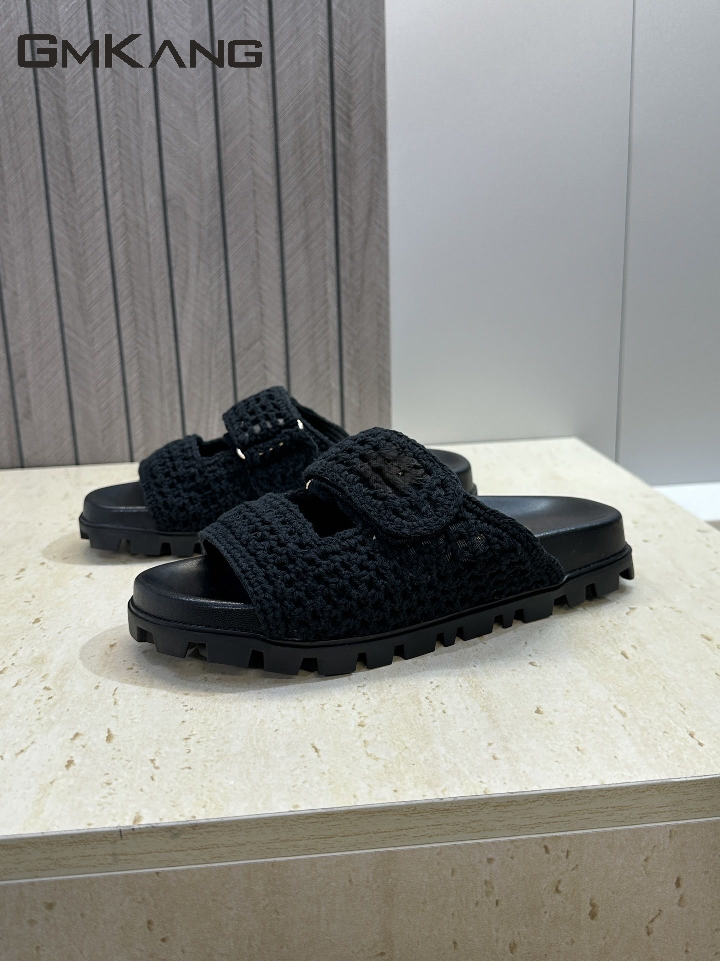 Women Knitted Slide Sandals Ve - Velcro Strap Sandal 评论和价格