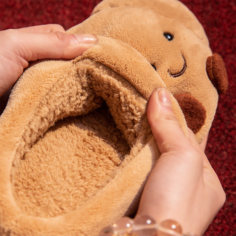 Cute Cartoon Fluffy Slippers F - Men Shoes For Winter 评论和价格